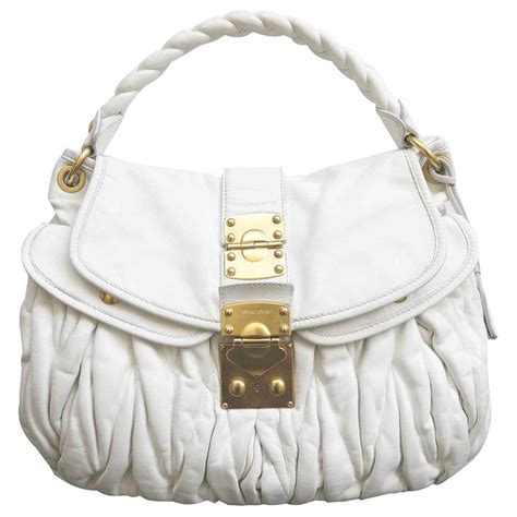 miu miu white handbag|miu handbags outlet.